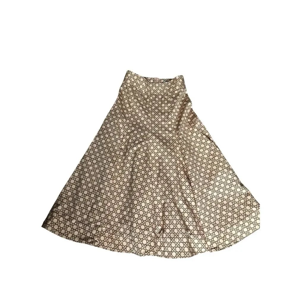 Tuckernuck Petal Cane Brynn Cotton A Line Structured Circle Long Midi Skirt 2